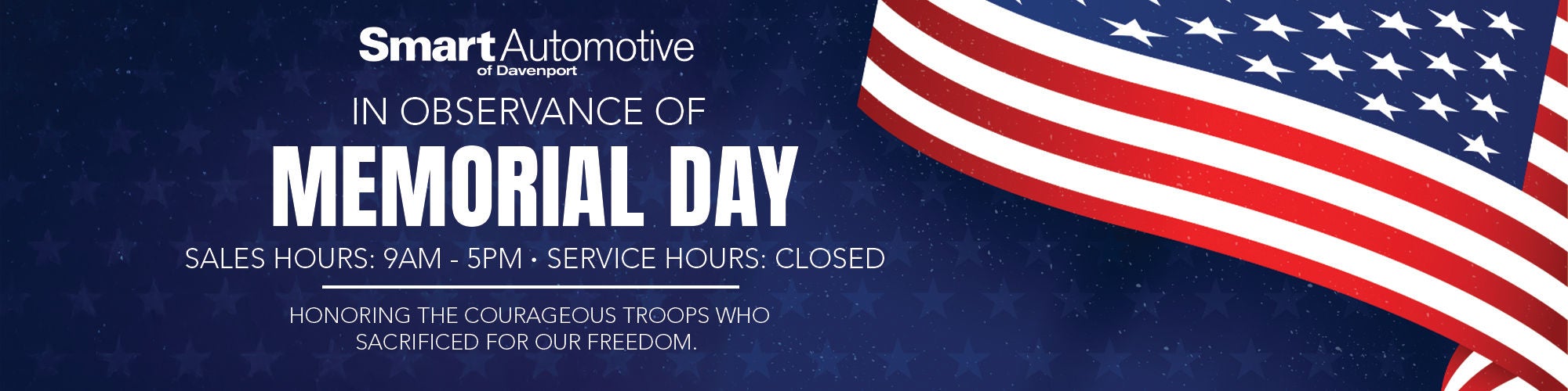 Memorial Day Hours